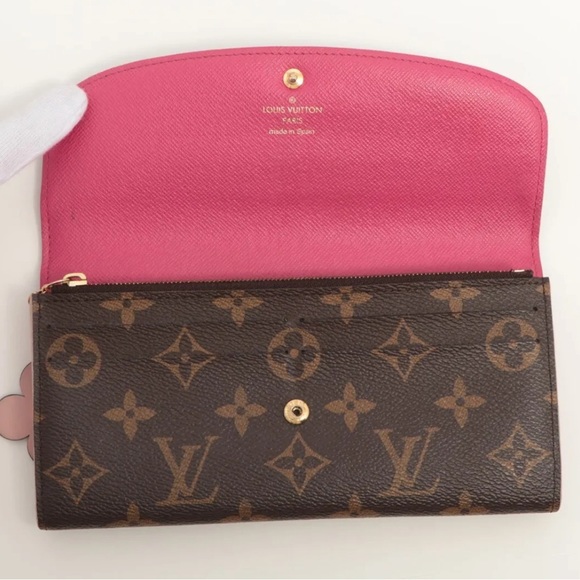 Louis Vuitton Monogram Bloom Flower Portefeuille Emilile Wallet Pink - Picture 3 of 10